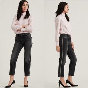 Lucky Brand Black Sienna Mid Rise Boyfriend Jeans